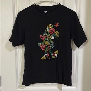 Uniqlo black printed shirt (mickey design)